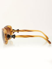 ブラウンマーブルサイドリボンCCマークサングラス ブラウン