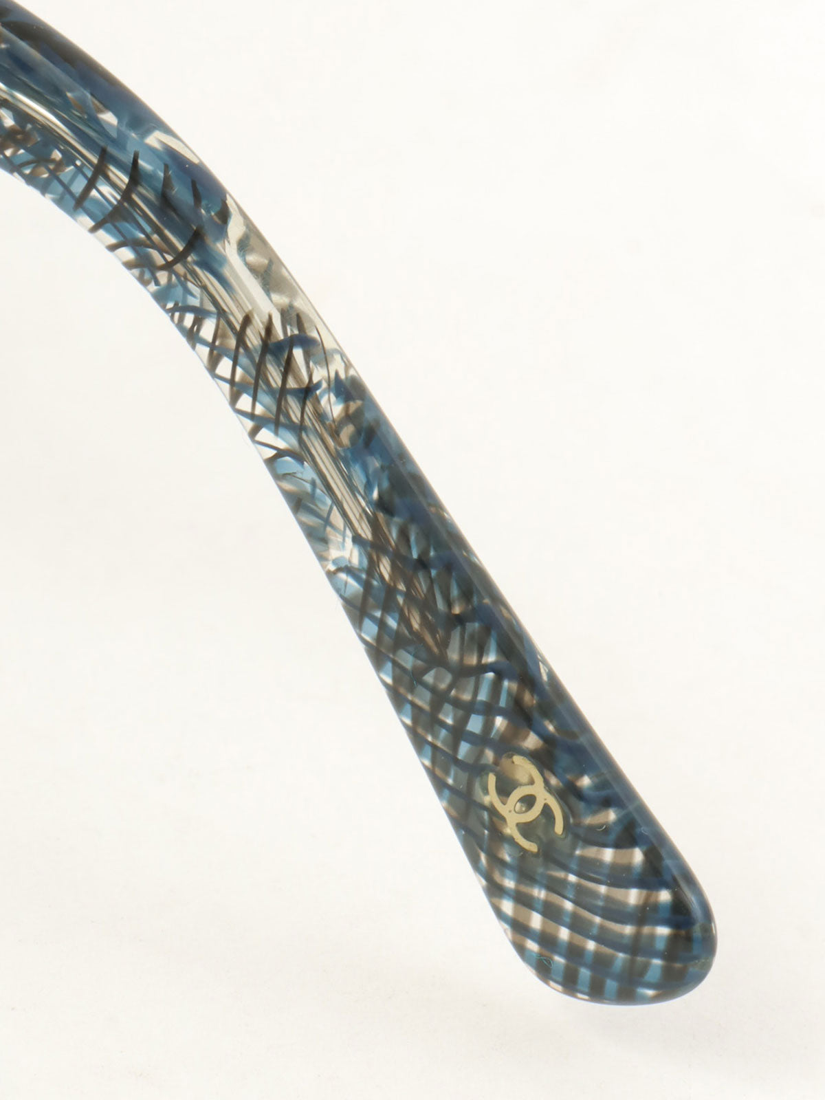 Tweed Pattern CC Mark Sunglasses Navy