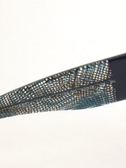 Tweed Pattern CC Mark Sunglasses Navy