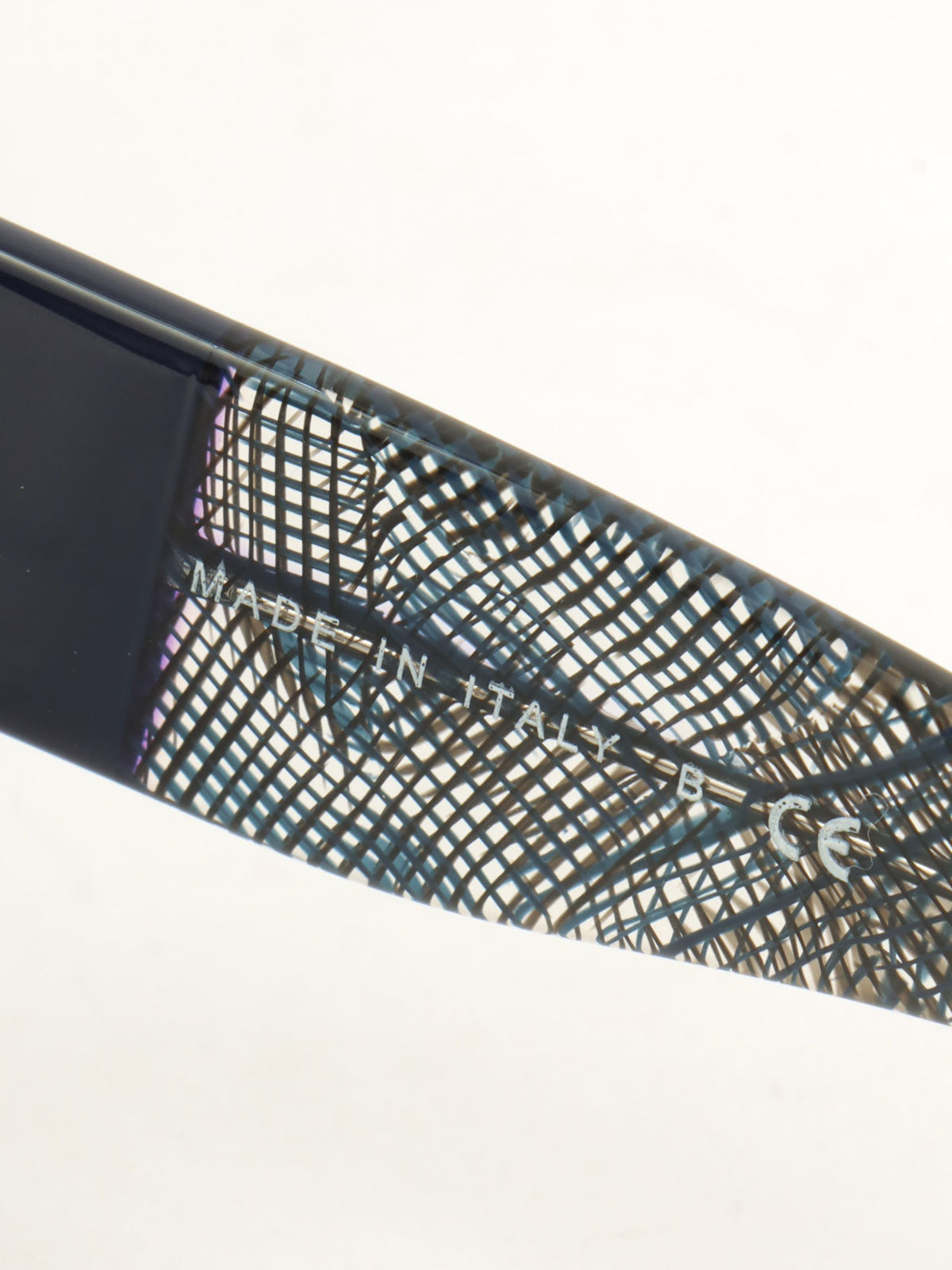 Tweed Pattern CC Mark Sunglasses Navy