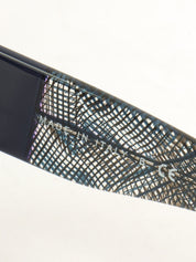 Tweed Pattern CC Mark Sunglasses Navy