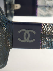 ツイード柄CCマークサングラス ネイビー