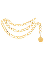 CC Mark Coin Charm Chain Belt Gold