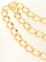 CC 标志硬币吊饰链带金色