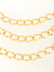 CCマークコインチャームチェーンベルト　ゴールド