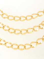 CC Mark Coin Charm Chain Belt Gold