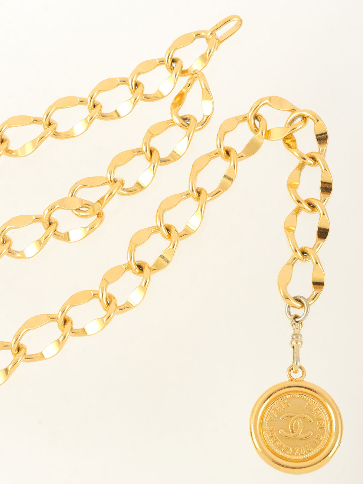 CC Mark Coin Charm Chain Belt Gold