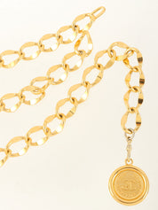 CC Mark Coin Charm Chain Belt Gold
