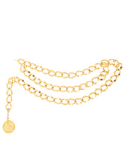 CC Mark Coin Charm Chain Belt Gold