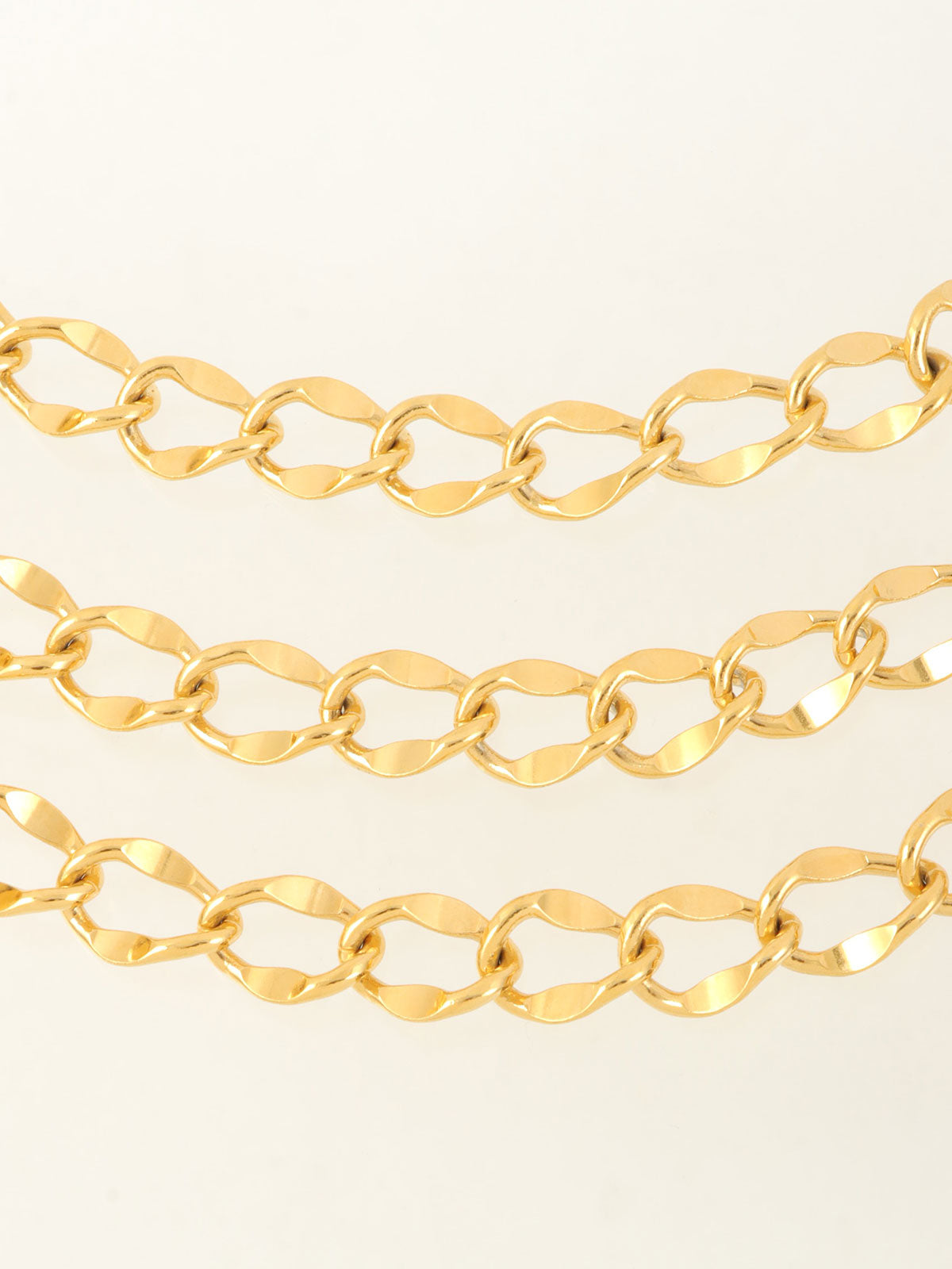 CCマークコインチャームチェーンベルト　ゴールド