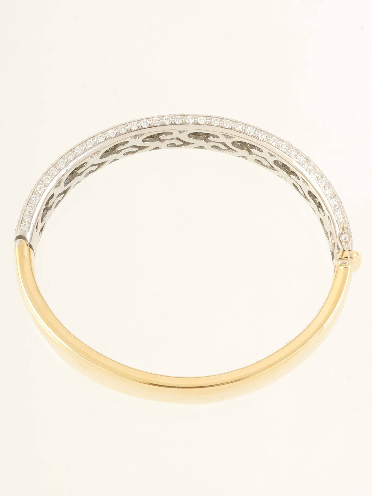 18K钻石镂空设计韩文金/银