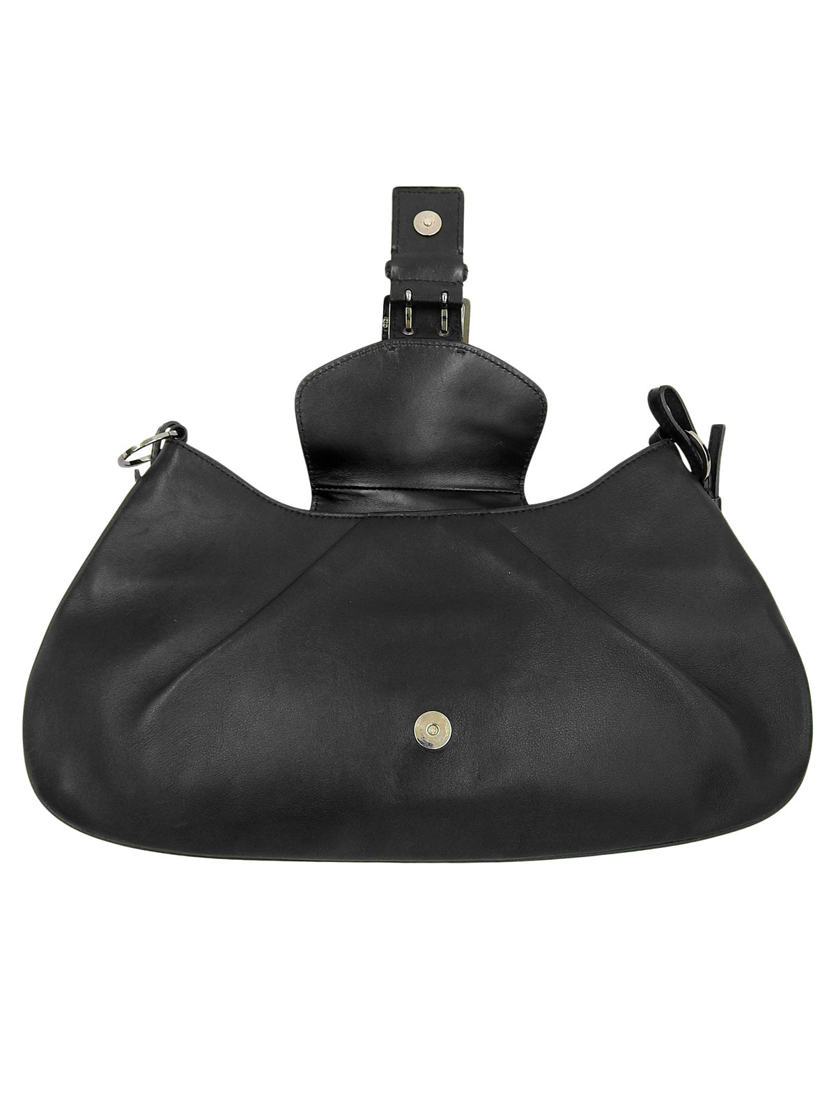 ロゴプレートワンショルダーバッグ ブラック