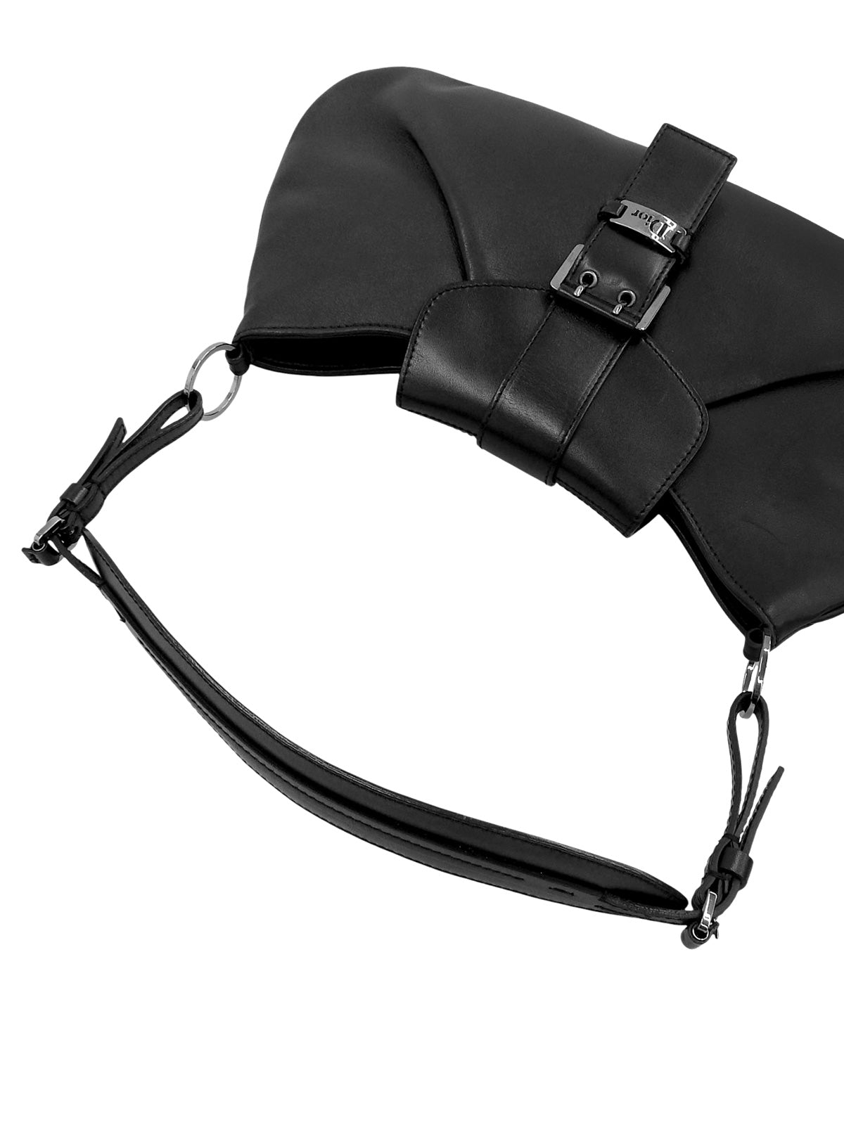 ロゴプレートワンショルダーバッグ ブラック