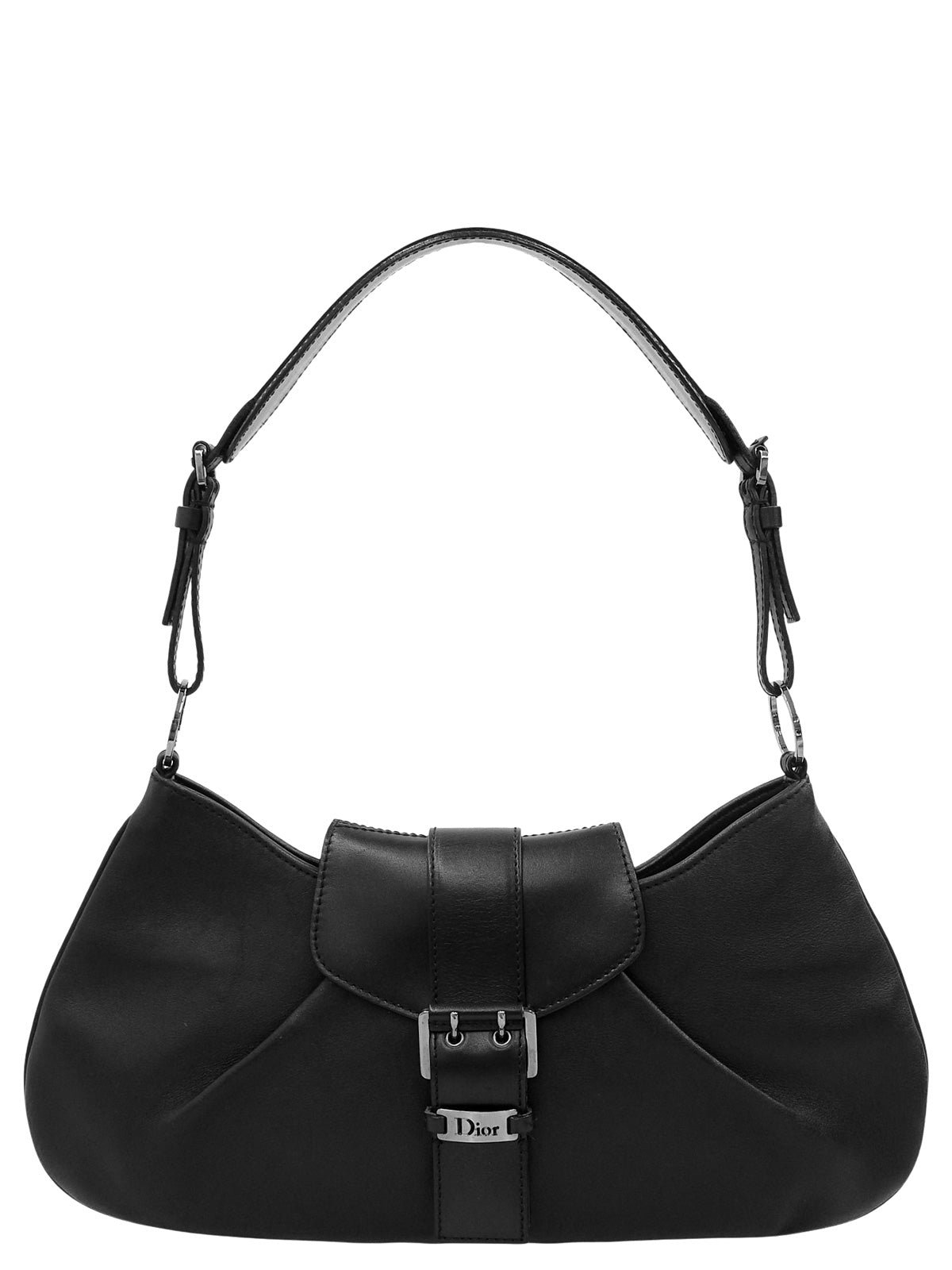 ロゴプレートワンショルダーバッグ ブラック