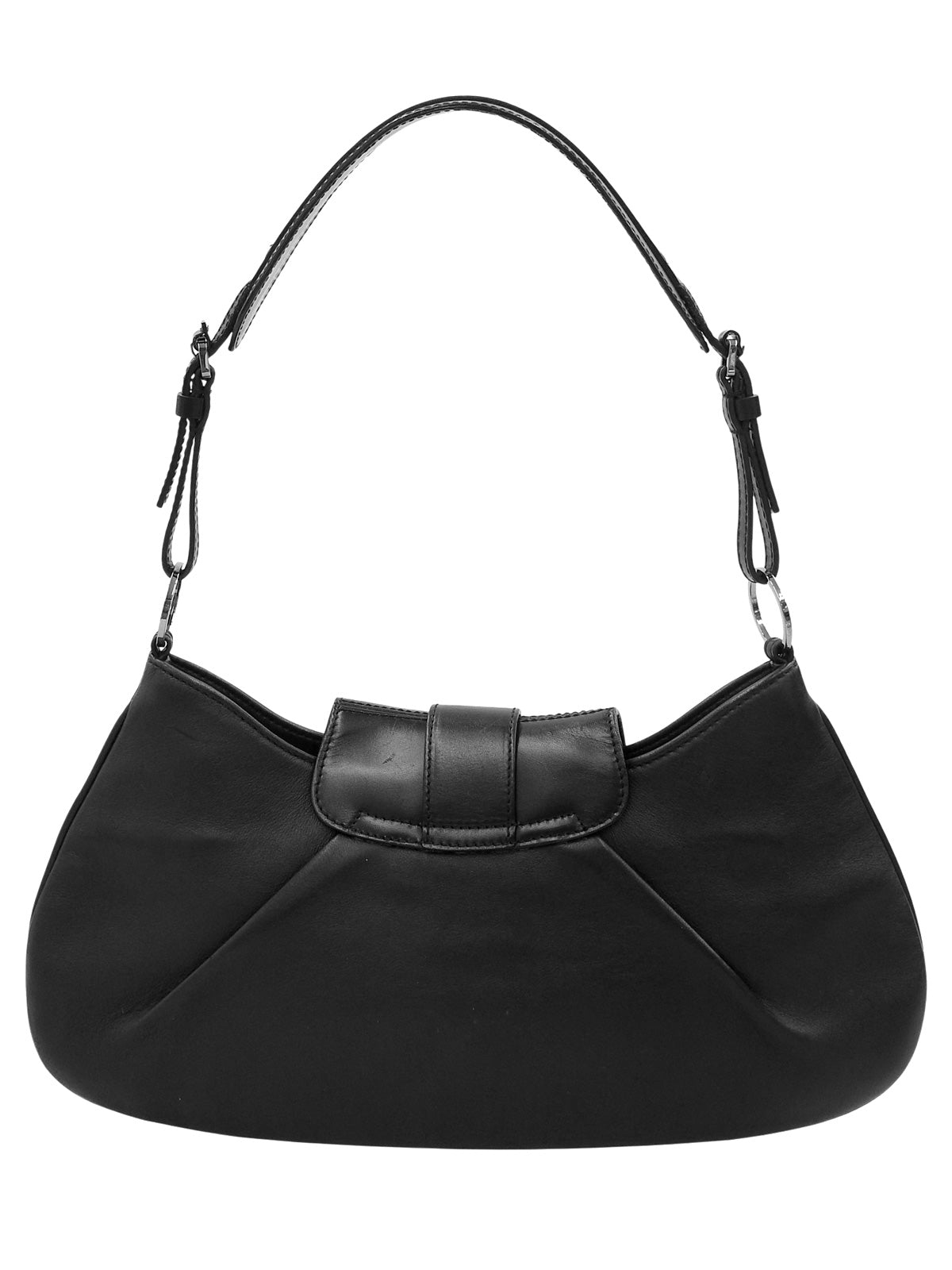 ロゴプレートワンショルダーバッグ ブラック