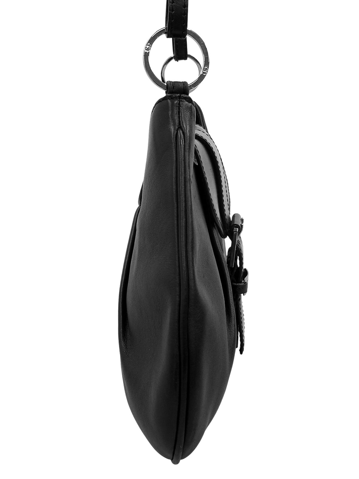 ロゴプレートワンショルダーバッグ ブラック