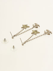 2008 CC Mark Star Design Swing Earrings Silver