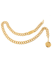 CC Mark Coin Charm Chain Belt Gold