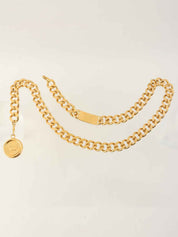 CC Mark Coin Charm Chain Belt Gold