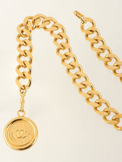 CC Mark Coin Charm Chain Belt Gold