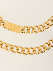 CC Mark Coin Charm Chain Belt Gold