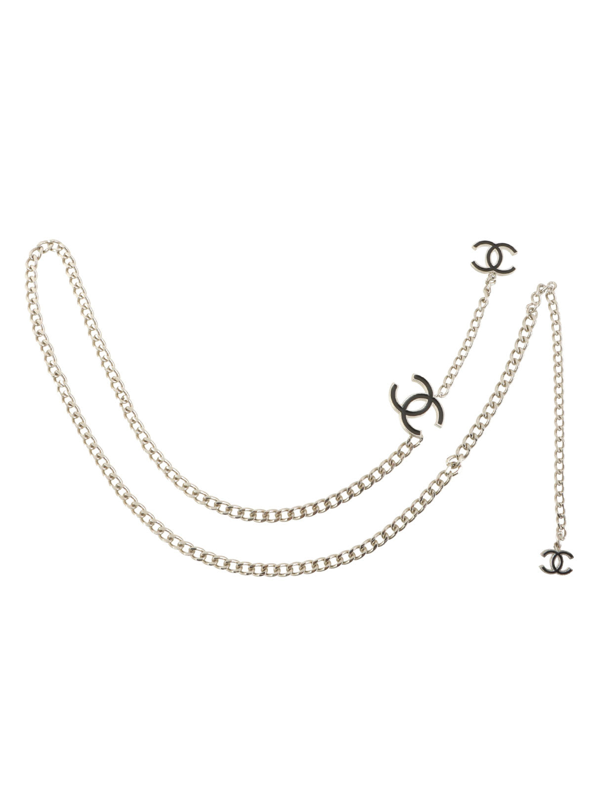 2005年製 CCマークチェーンベルト シルバー/ブラック