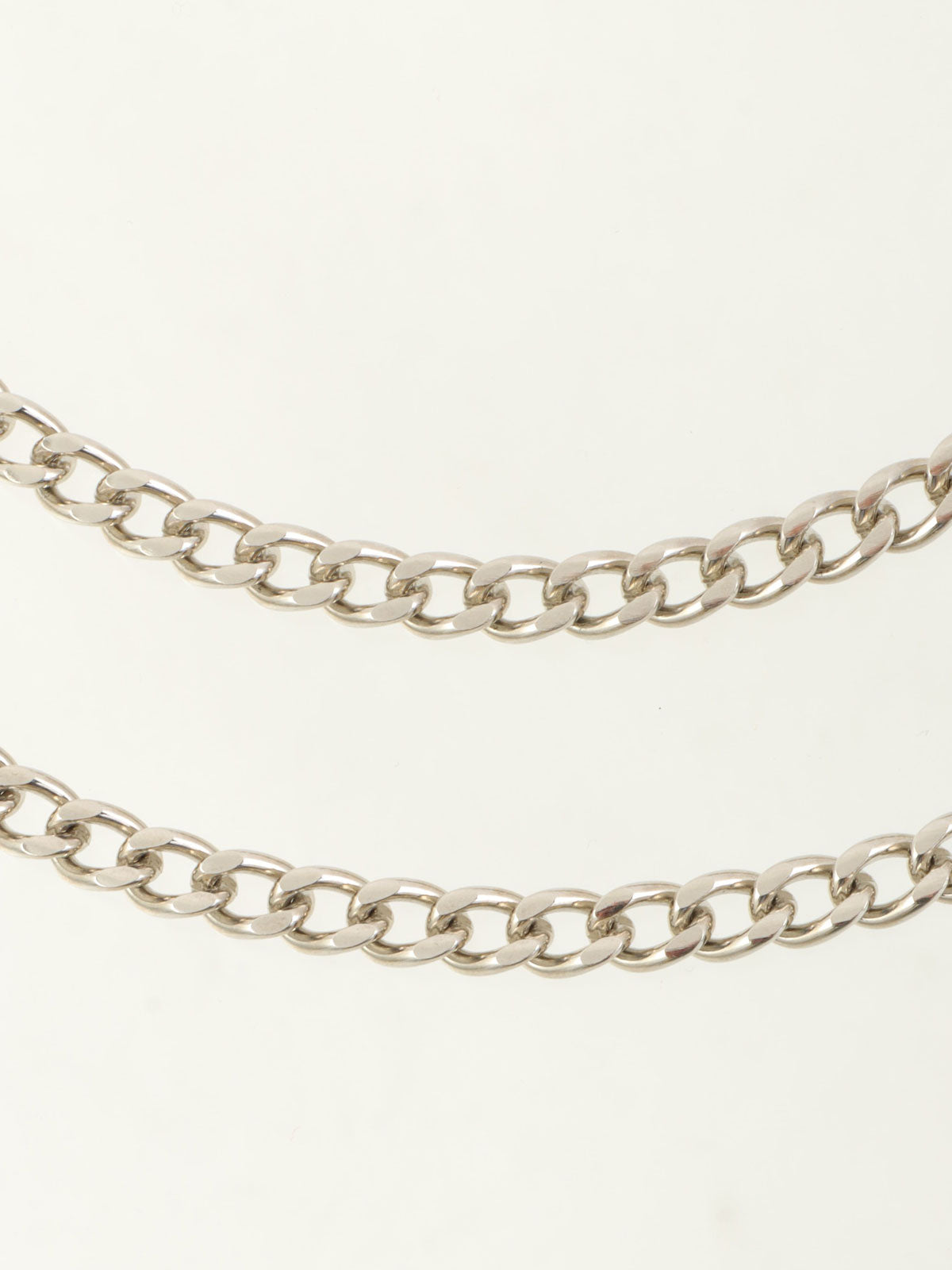 2005 CC Mark Chain Belt Silver/Black
