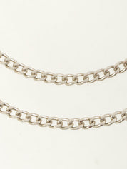2005 CC Mark Chain Belt Silver/Black