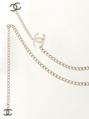 2005 CC Mark Chain Belt Silver/Black