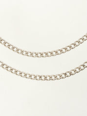 2005 CC Mark Chain Belt Silver/Black