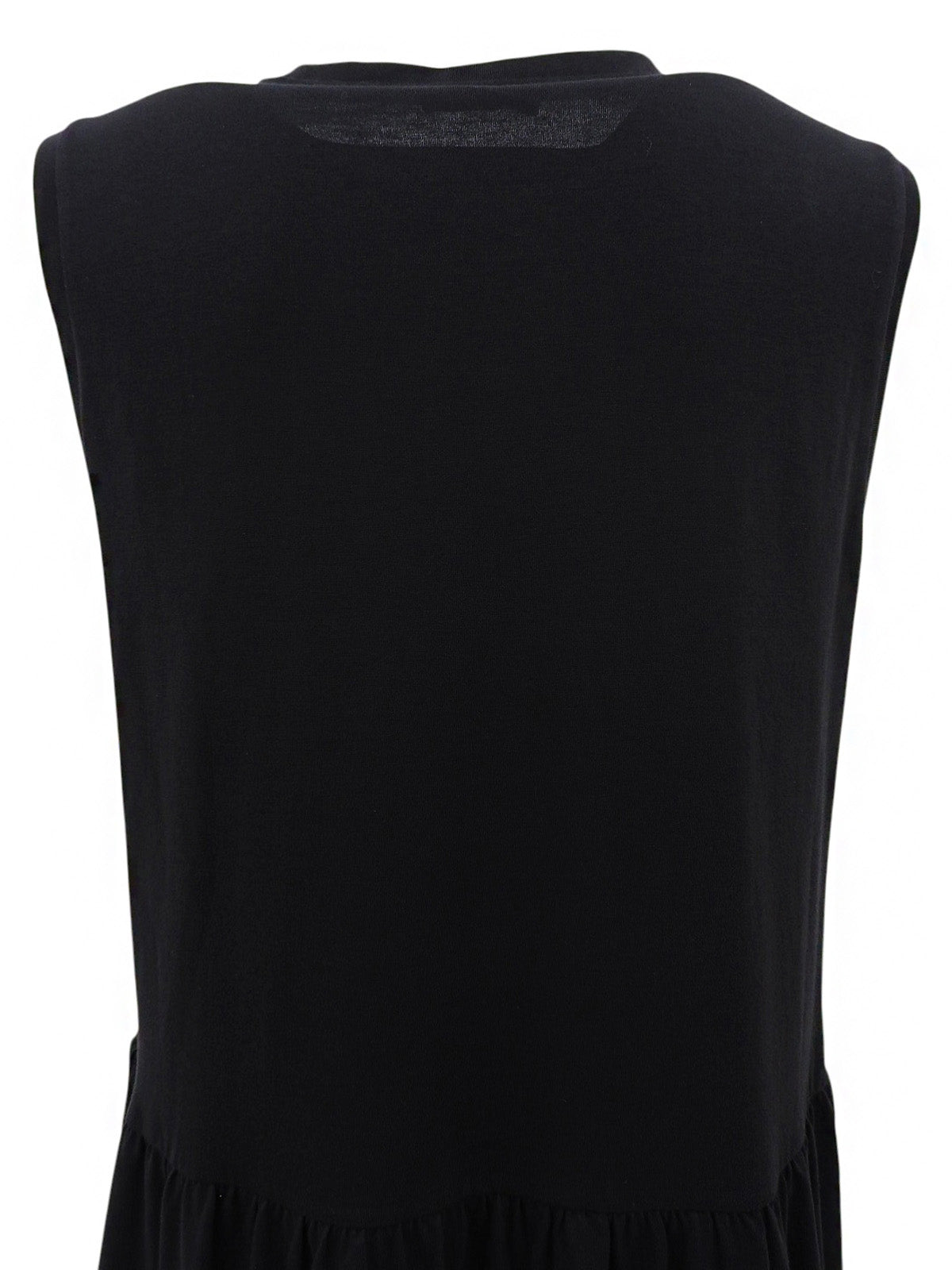 フリルデザインノースリーブワンピース ブラック/ネイビー