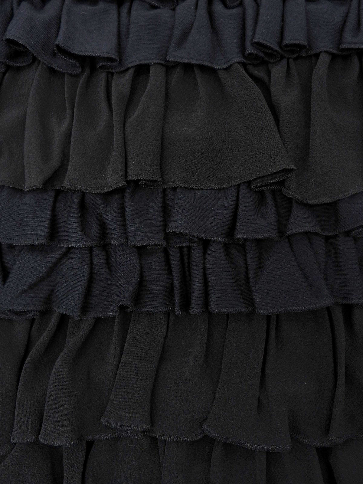 フリルデザインノースリーブワンピース ブラック/ネイビー