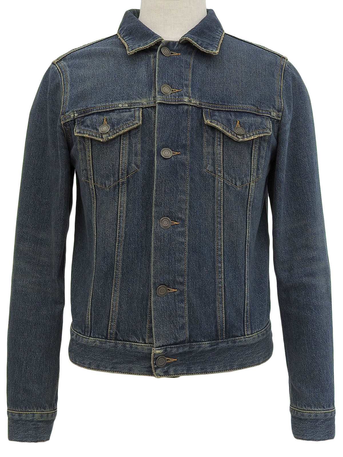 ロゴボタンデニムジャケット　インディゴ