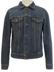 ロゴボタンデニムジャケット　インディゴ