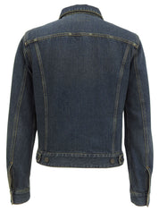 ロゴボタンデニムジャケット　インディゴ