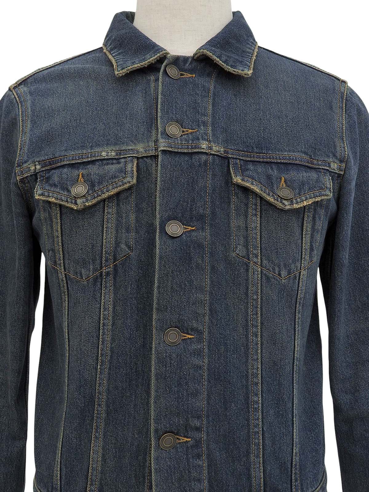 ロゴボタンデニムジャケット　インディゴ