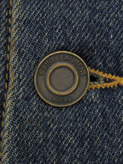 ロゴボタンデニムジャケット　インディゴ