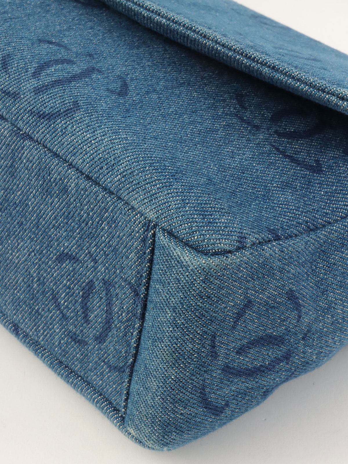 2001 Denim CC Mark Turnlock One-Shoulder Bag, Navy