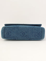 2001年頃製 デニムCCマークターンロックワンショルダーバッグ ネイビー