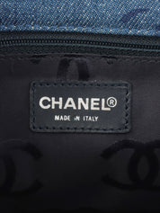 2001 Denim CC Mark Turnlock One-Shoulder Bag, Navy