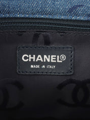 2001 Denim CC Mark Turnlock One-Shoulder Bag, Navy