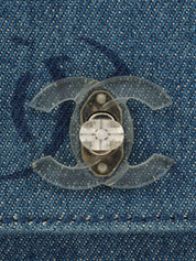 2001 Denim CC Mark Turnlock One-Shoulder Bag, Navy