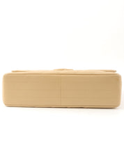 1995年頃製 キャビアスキンバイアスステッチチェーンショルダーバッグ ベージュ