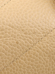 1995年頃製 キャビアスキンバイアスステッチチェーンショルダーバッグ ベージュ