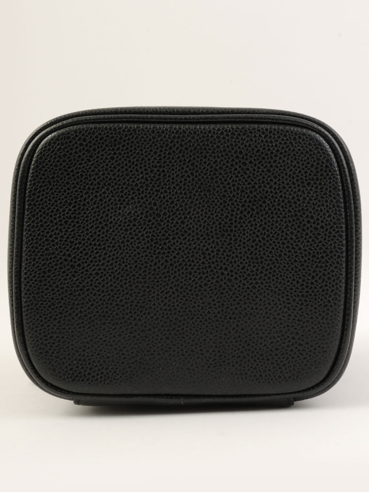 2000年頃製 キャビアスキンCCマークステッチバニティ ブラック