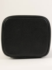 2000年頃製 キャビアスキンCCマークステッチバニティ ブラック