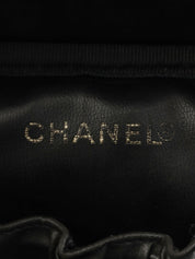 2000年頃製 キャビアスキンCCマークステッチバニティ ブラック