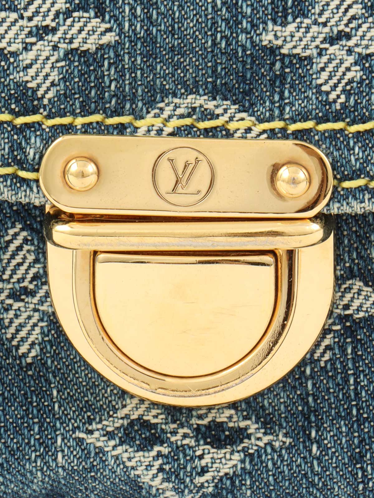 2007 牛仔布字母腰包 靛蓝