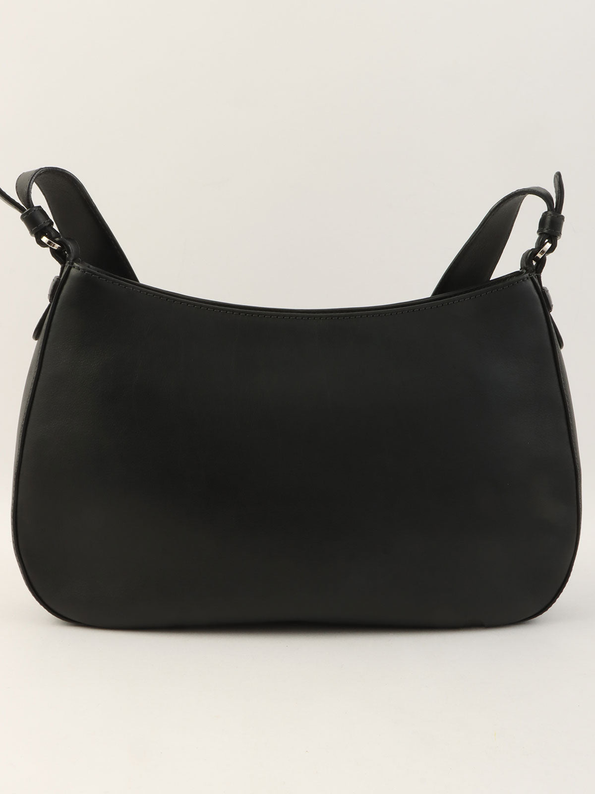 Anagram Embossed One-Shoulder Bag in Black