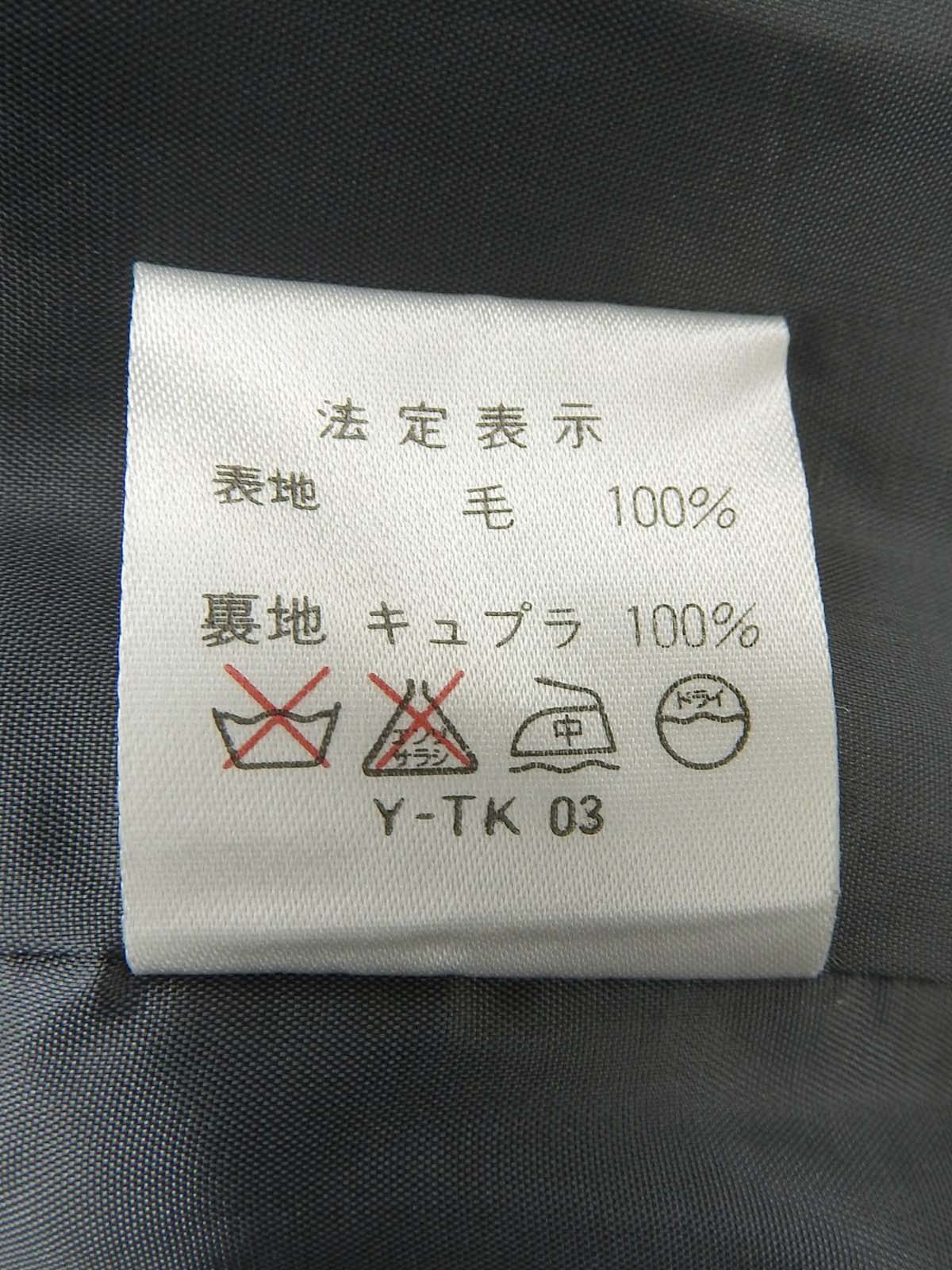 チェックパターンオーバルボタンセットアップ グレー